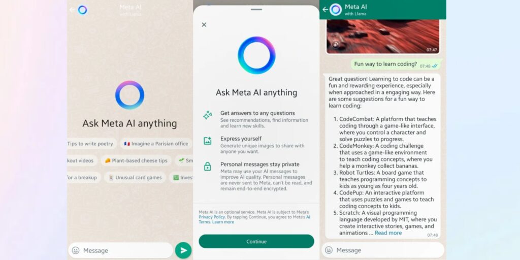 How to chat with Meta AI Meta AI is Now Available on WhatsApp / Brain Of Interest