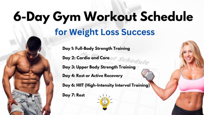 6-Day Gym Workout Schedule for Weight Loss Success | Brain Of Interest